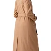 Womens brown wool trench coat